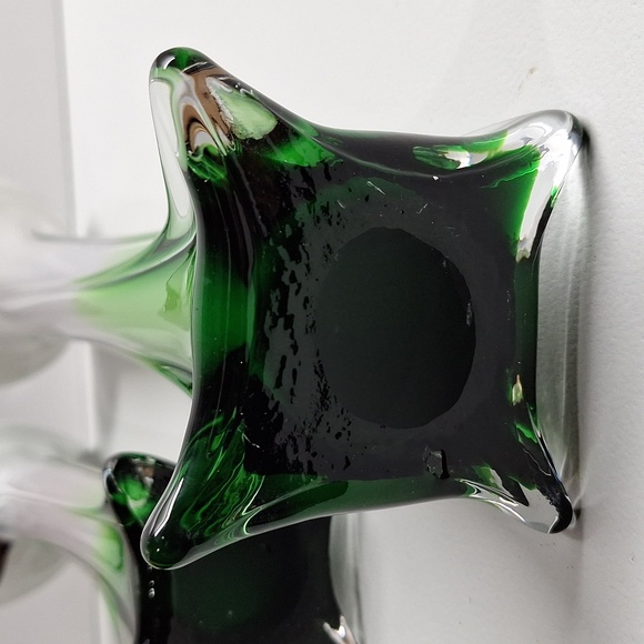 #ADF Pair of 2 Jack In the pulpit Blown glass vases - Picture 6 of 11